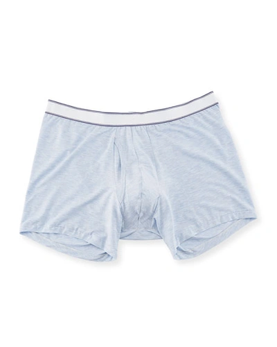 Derek Rose Ethan Stretch Jersey Trunk Boxer Briefs (longer Leg) In Blue