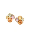 JAMIE WOLF 18K MULTICOLOR SAPPHIRE & DIAMOND STUD EARRINGS,PROD209120251