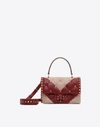 Valentino Garavani Candystud Two Tone Leather Bag In Pink