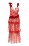 RODARTE BUTTERFLY TIERED TULLE MAXI DRESS,650235