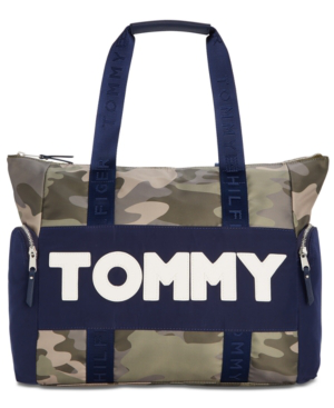 tommy hilfiger camouflage tote