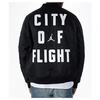 Nike Men's Air Jordan "city Of Flight" Bomber Jacket, Black In Black