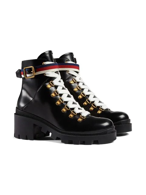 gucci boots with white laces