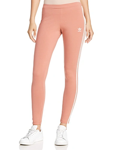 Adidas Originals 3-stripes Tights In Ash Pink