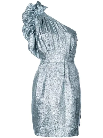 Stella Mccartney Silver Women's One-shoulder Belted Dress