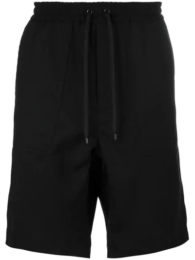 Ami Alexandre Mattiussi Elasticated Waist Bermuda Shorts In Black