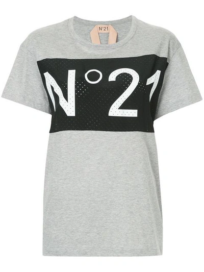 N°21 Logo印花t恤 In Grey