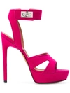 Givenchy Shark Suede Plateau Sandals