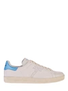 TOM FORD WHITE SIDE PIERCED SNEAKERS,10509235