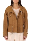 ISABEL MARANT ÉTOILE LAGILLY OCHRE HOODED JACKET,10509703