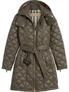 BURBERRY BURBERRY QUILTED SHOWERPROOF PARKA - GREY,405662212698248