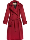 BURBERRY BURBERRY CASHMERE TRENCH COAT - RED,406742712670015