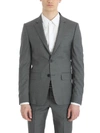 GIVENCHY GRAY TWO-BUTTON SUIT IN COTTON,10509008