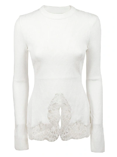 Givenchy Lace Detailing Pullover In Bianco