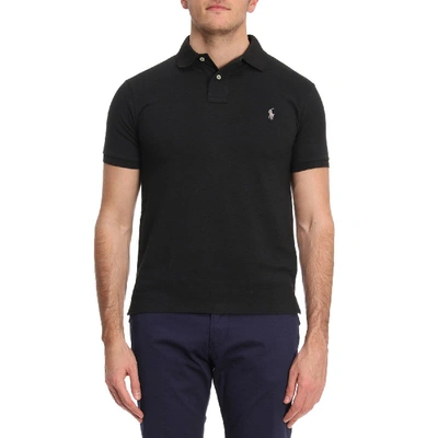 Polo Ralph Lauren Slim Fit Polo Shirt In Black