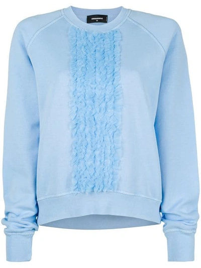 Dsquared2 Ruffle Trim Sweatshirt - Blue