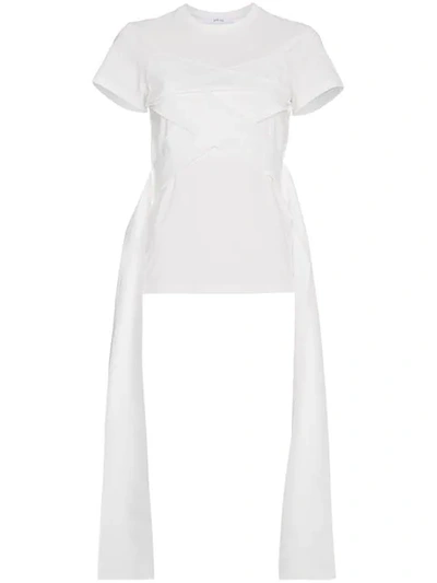 Adeam Short Sleeve Twisted Top - White