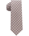 DKNY MEN'S SHADOW GRID SILK SLIM TIE