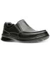 Clarks Men's Cotrell Free Leather Slip-ons Men's Shoes In Black Oily Leather