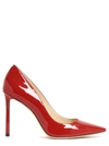 Jimmy Choo Romy 100 Patent-leather Pumps In Red