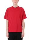 Y-3 RED COTTON T-SHIRT,10510336