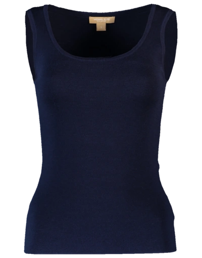 Michael Kors Cashmere Tank Top In Blue