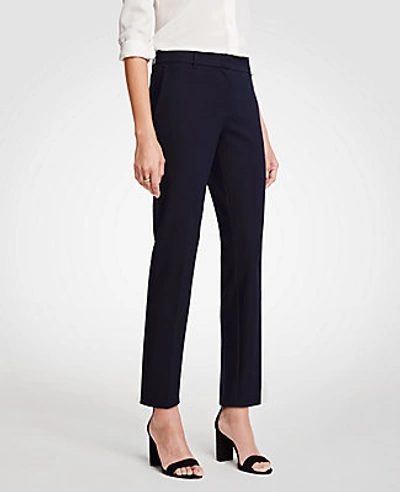 Ann Taylor The Tall Ankle Pant In Cotton Twill - Curvy Fit In Atlantic Navy