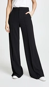 Alice And Olivia Dylan High Waisted Leg Pants In Black