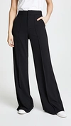 Alice And Olivia Athena Flared Wide Leg Trousers In Black