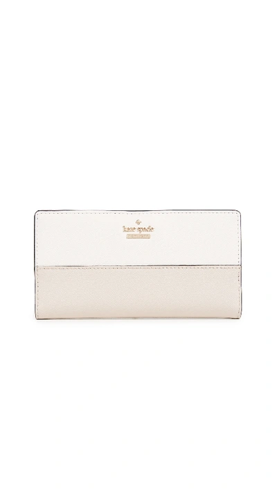 Kate Spade Cameron Street Stacy Snap Wallet In Cement Tusk