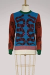 GUCCI SNAKES LUREX SWEATER,504013/X7B33/3862