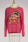 GUCCI Cat & Glasses knit sweater,503897 X9Q11 5018