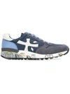 Premiata Blue Premium Quality Leather And Technical Fabric Mick Sneakers In Blue