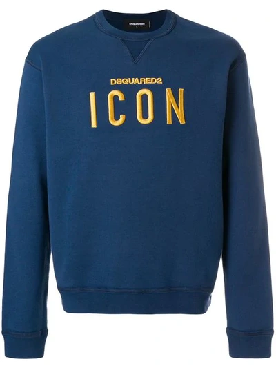Dsquared2 Icon Sweatshirt In Blu