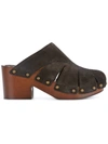 Chloé Chloe Suede Quinty Clogs In Black