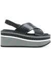 ROBERT CLERGERIE double strap platform sandals,OMIN30559442950312700427