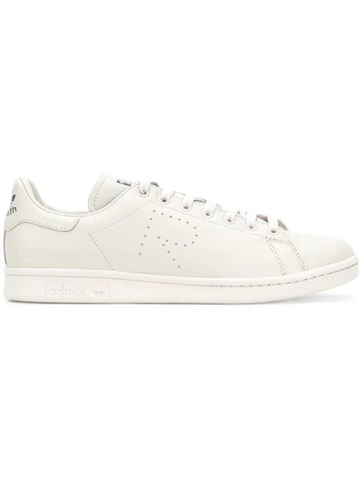 Adidas Originals White X Raf Simons Stan Smith Leather Sneakers In Nude/neutrals