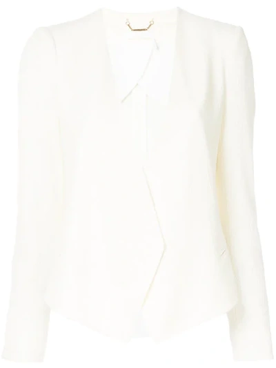 Chloé Deep-v Jacket In White