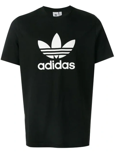 Adidas Originals Trefoil Logo-print T-shirt In Green