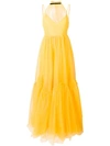 N°21 Nº21 BACKLESS TULLE GOWN - YELLOW & ORANGE,N2MH351504312706285