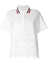 MONCLER LACE HEM POLO TOP,58101852698712712951