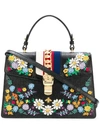 GUCCI EMBROIDERED SYLVIE TOTE BAG,4316650GO1G12714427