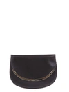 LANVIN BLACK LEATHER CLUTCH WITH LOGO,10511283