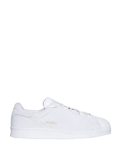 Y-3 Super Knot Leather Trainers In Bianco