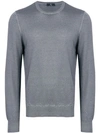 Fay Crew Neck Sweater In Grey