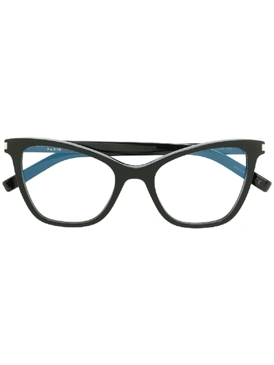 Saint Laurent 经典猫眼镜框 In Black
