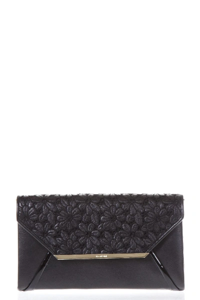 Lanvin Embossed Black Leather Clutch