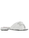 N°21 WHITE LEATHER SANDALS,10511486