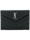 SAINT LAURENT QUILTED LOGO PURSE,5046680J40612625624