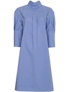 MARNI MARNI SHORT SLEEVED POPLIN SHIRT DRESS - BLUE,ABMAW66A00TCV6012496861